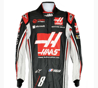2017 Romain Grosjean Haas Race Used F1 Suit