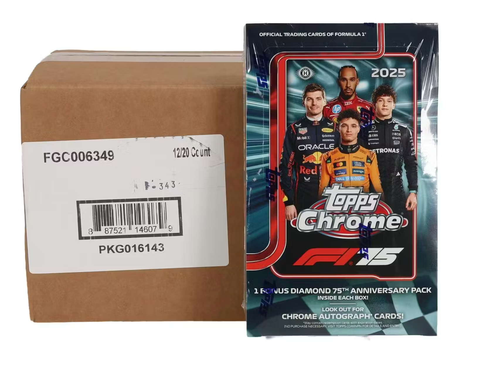 2025 Topps Chrome F1 Sealed Hobby 12-Box Case