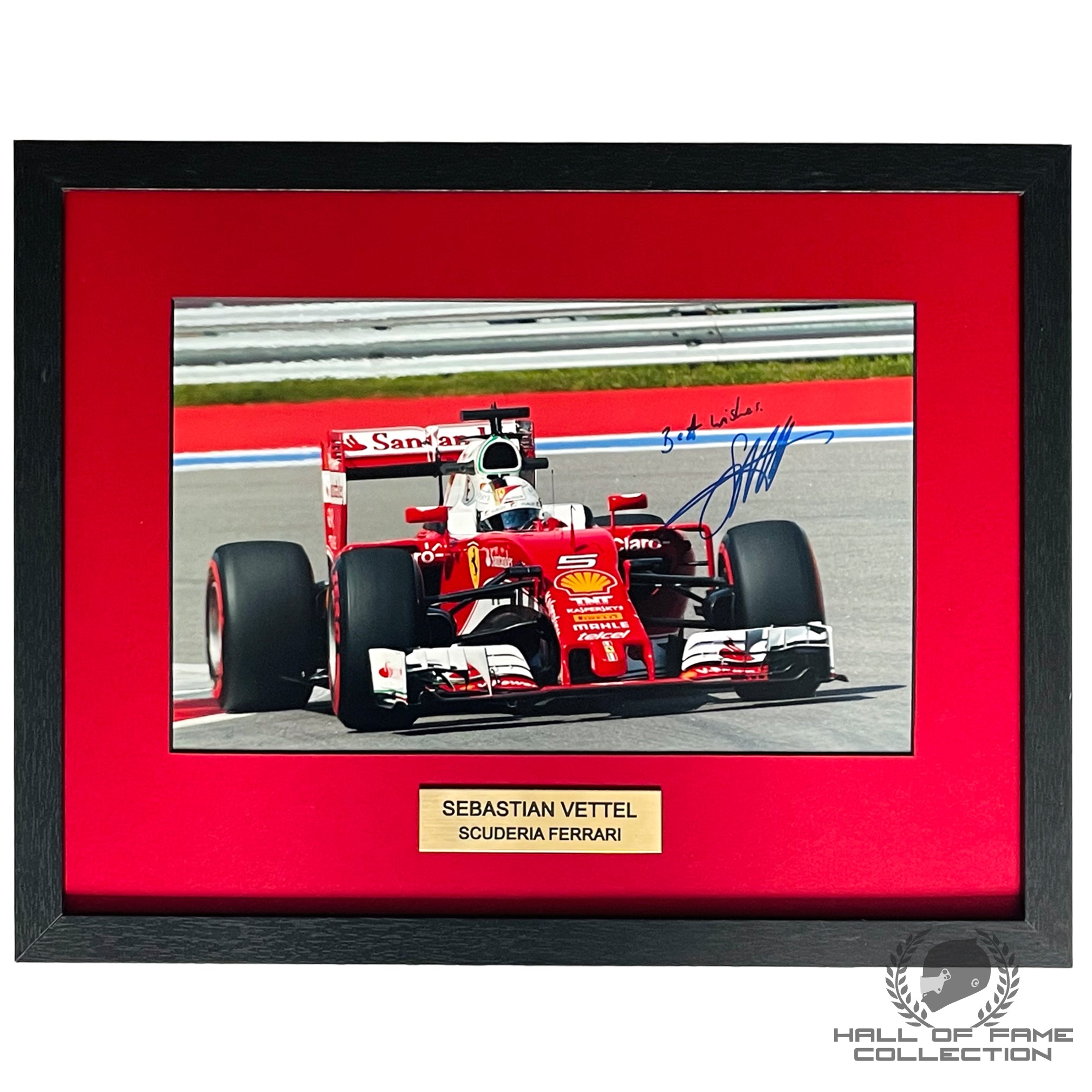 Sebastian Vettel Signed & Framed Ferrari F1 Photo