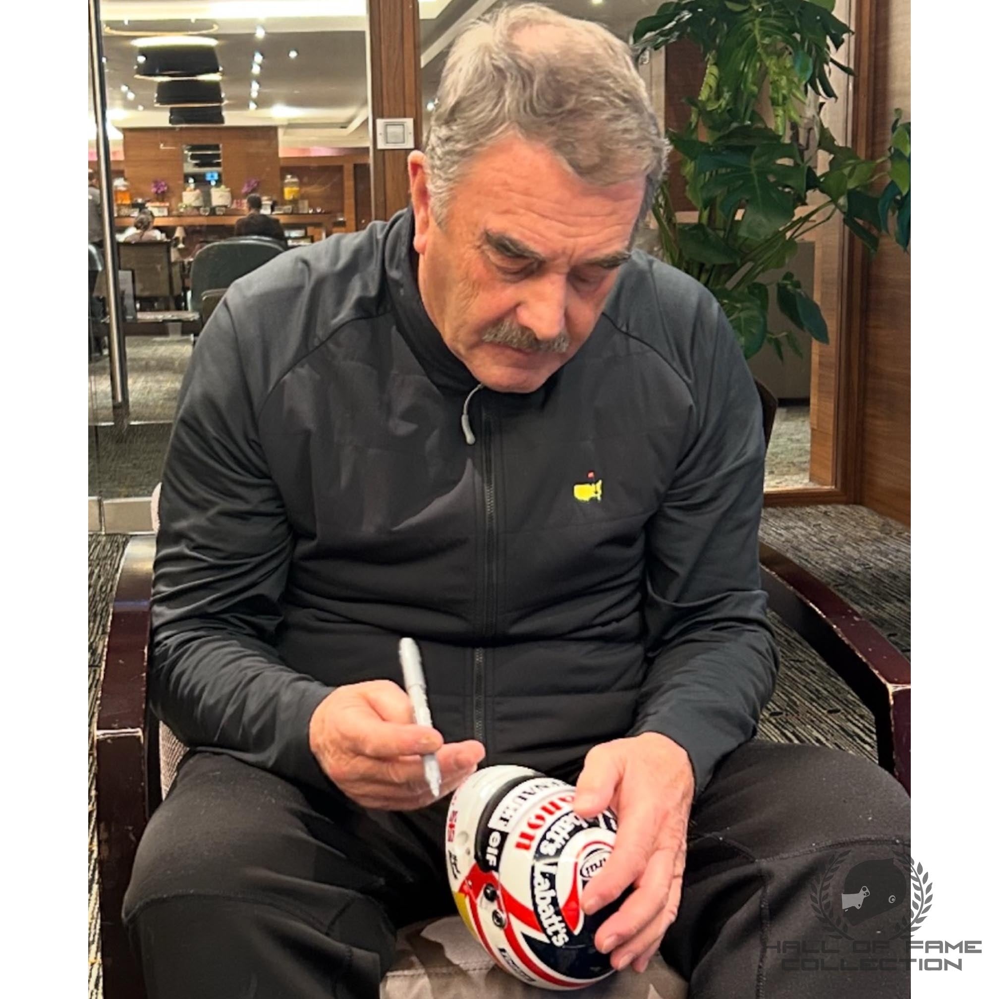 1991 Nigel Mansell Signed British GP Arai 1:2 F1 Helmet