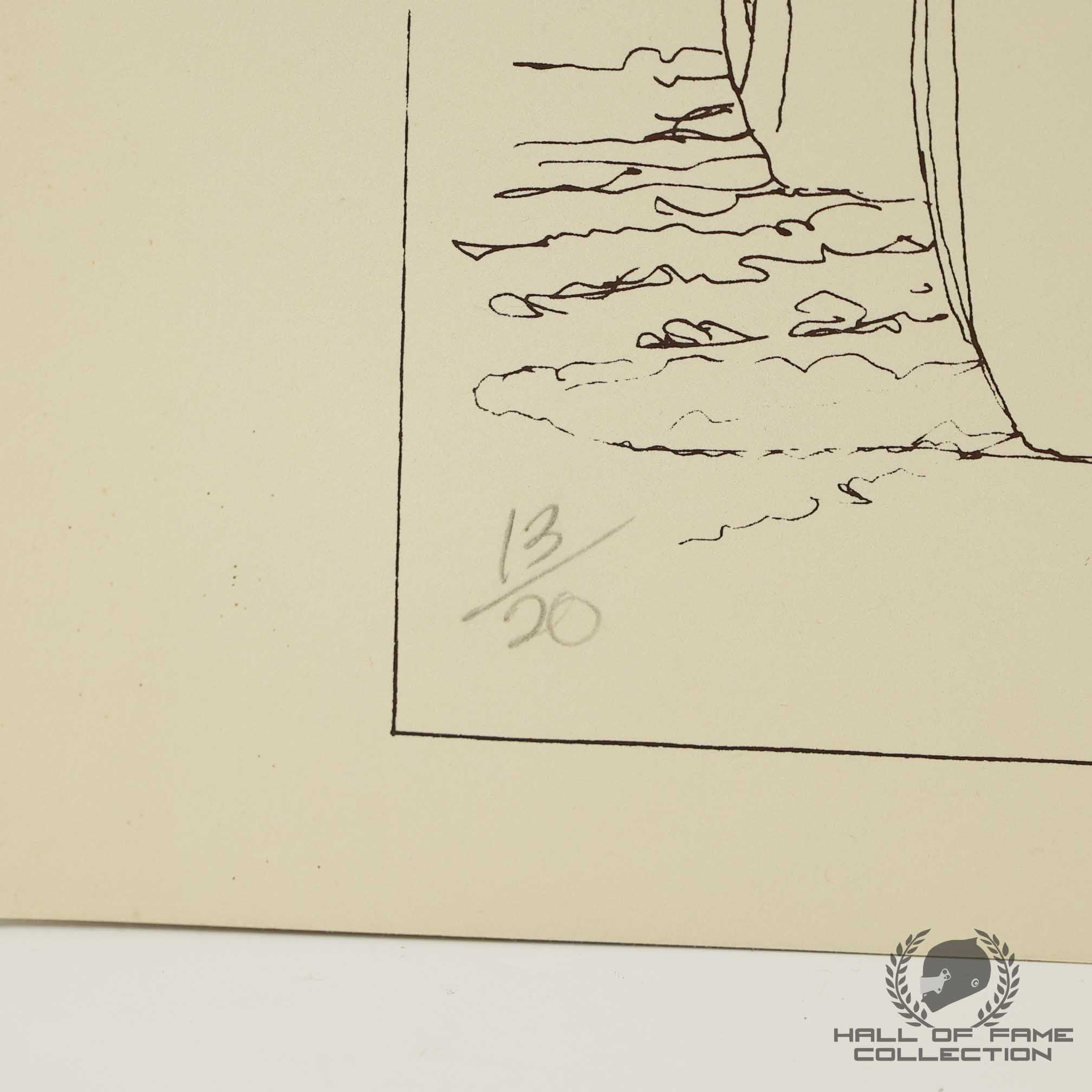 Steve Chassey Signed USAC Ron Burton Limited Edition /20 21x26" Print