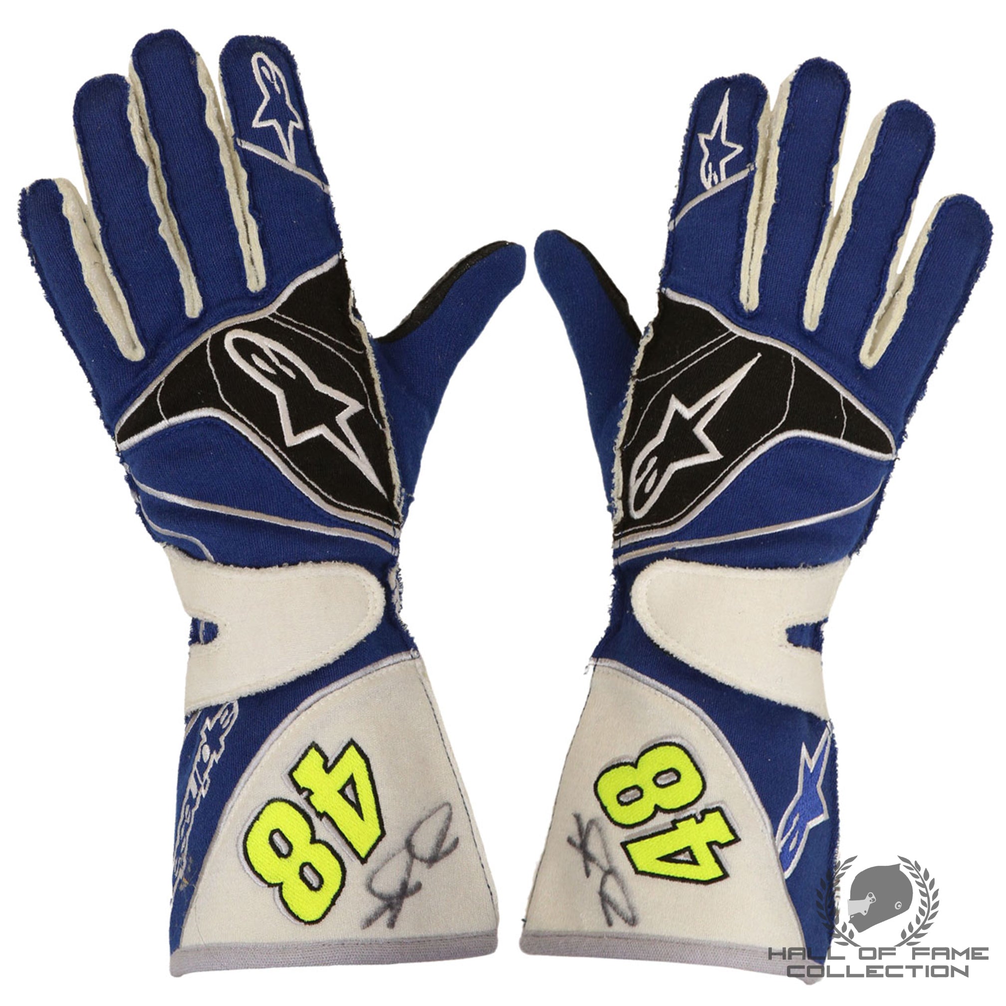 2016 Jimmie Johnson Signed Race Used Hendrick Motorsports Nascar Gloves