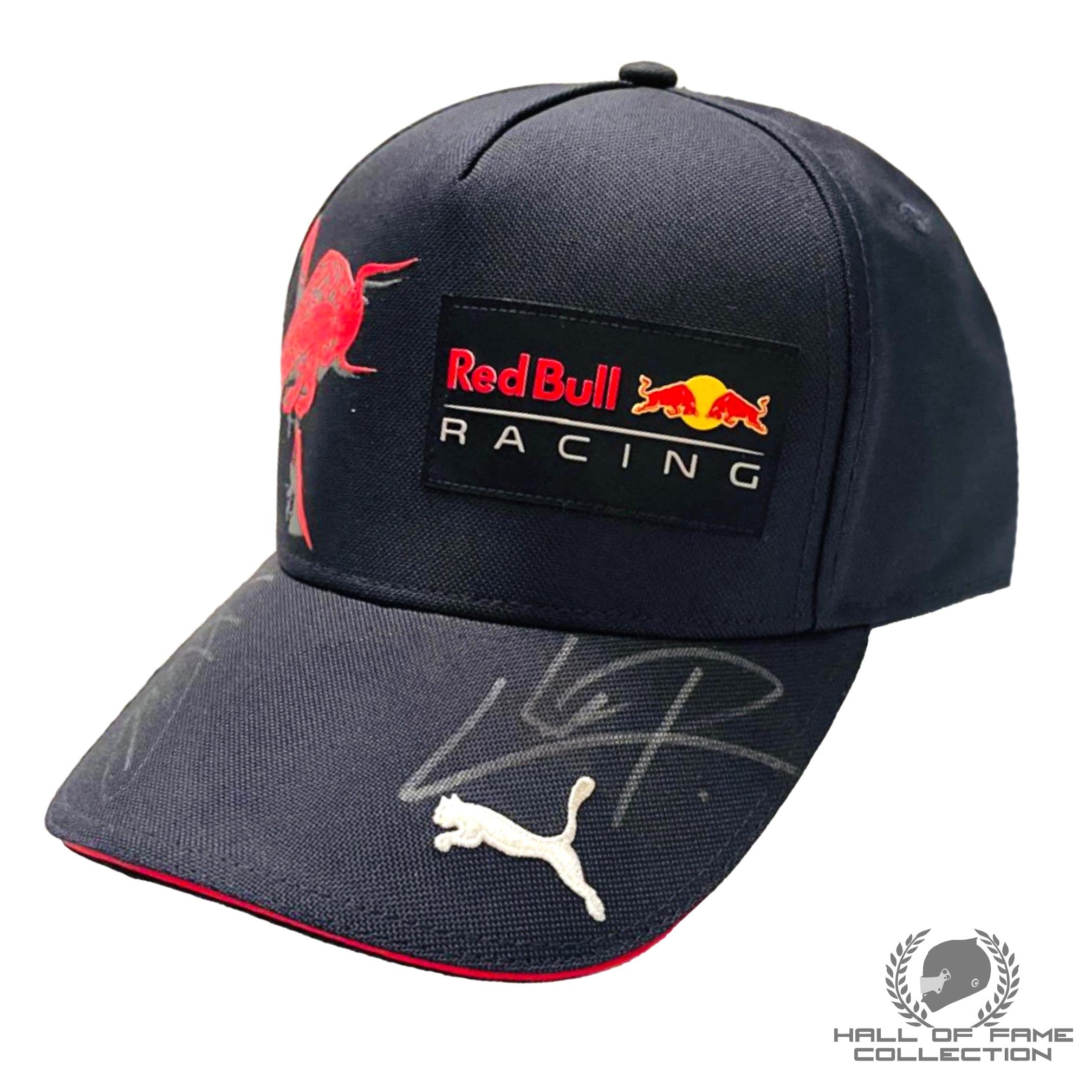2022 Max Verstappen Sergio Perez Signed Red Bull Racing F1 Hat