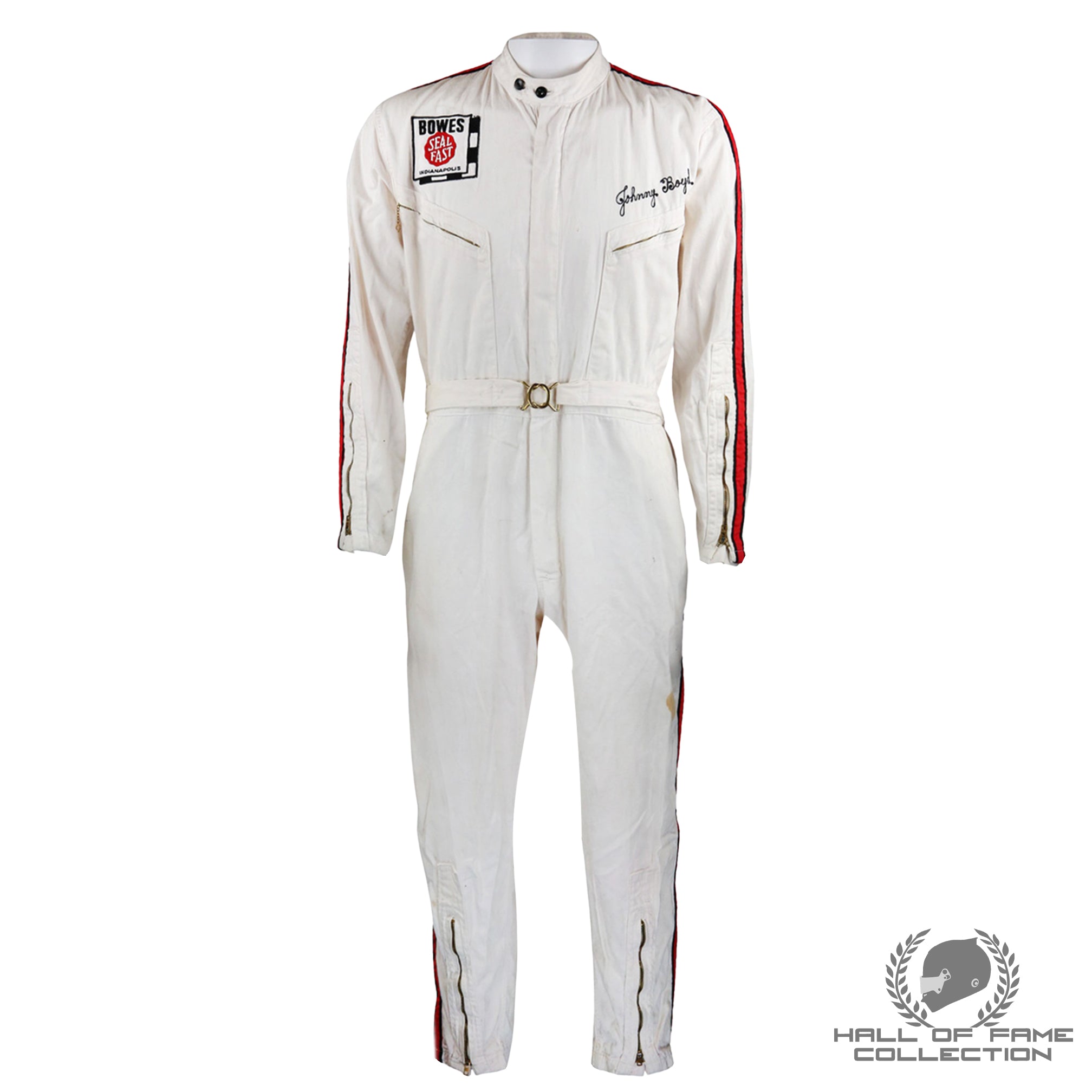 1963 Johnny Boyd Race Used Bowes Seal-Fast IndyCar Suit