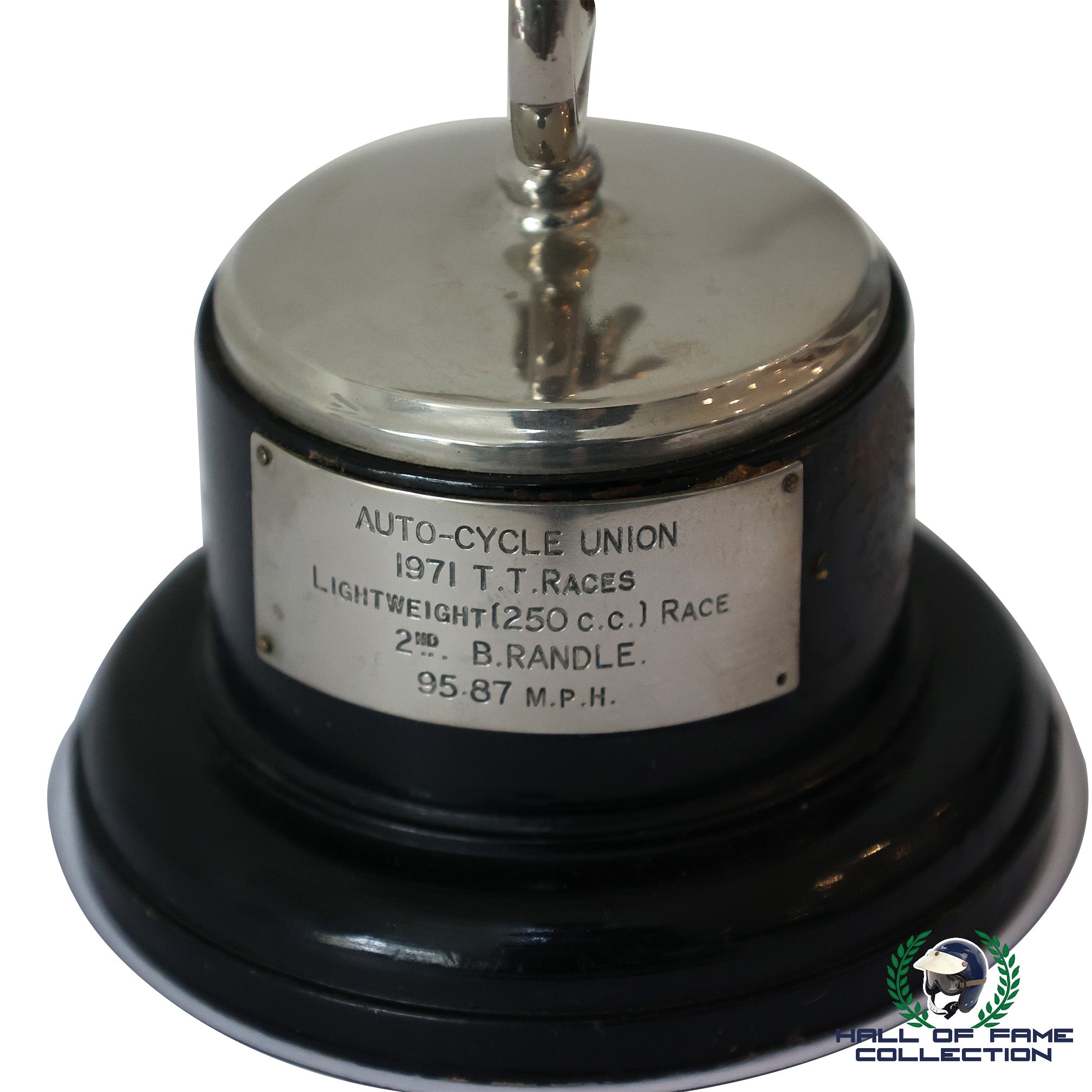 1971 Barry Randle 2nd Place Silver Lightweight Isle of Man TT Trophy