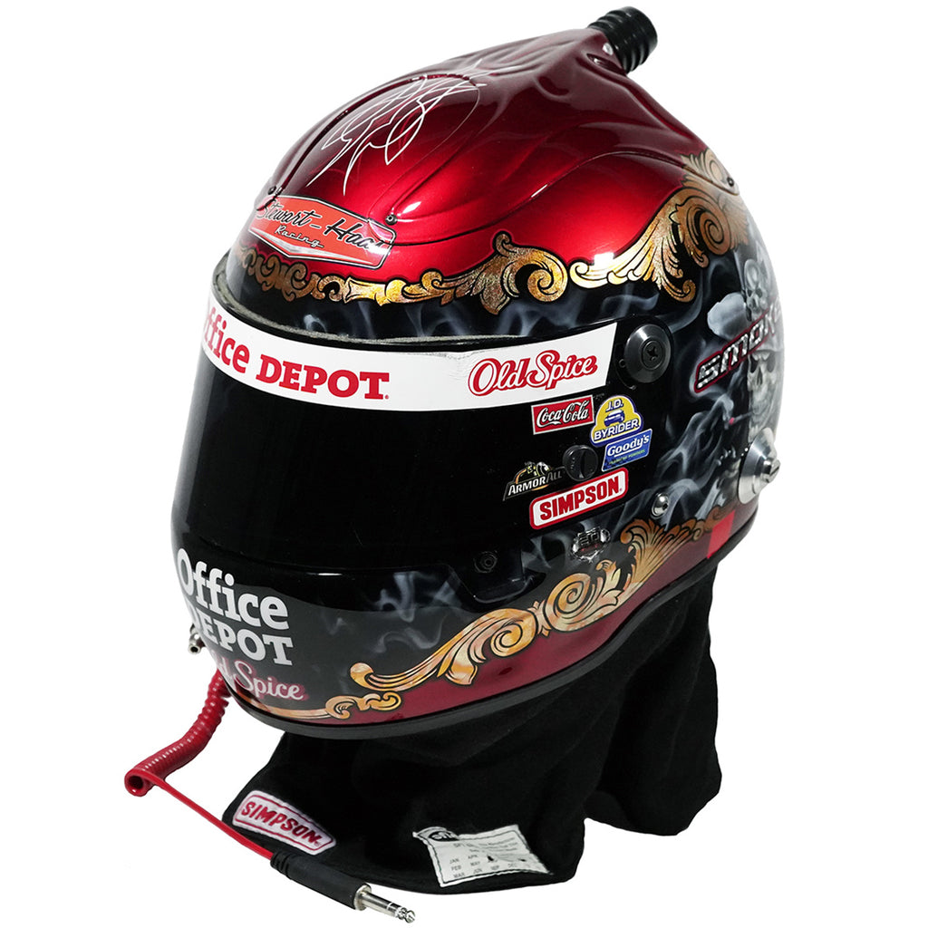 coca cola motorcycle helmet 2010 Tony Stewart Signed Race Used Stewart/Haas Racing Nascar Size:5/6/7 Weight Safety Hard Hat Half Retail Jigs