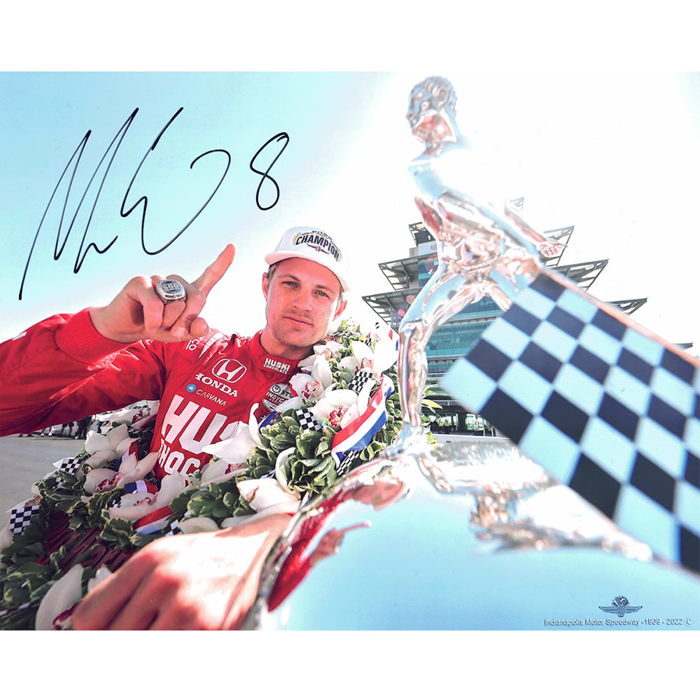 2022 Marcus Ericsson 1 of 20 Signed Borg Warner Trophy Indianapolis 500 8x10 Photo