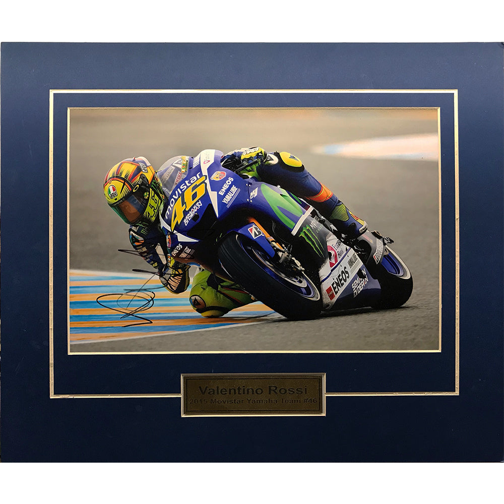 2015 Valentino Rossi Signed Movistar Yamaha 8 x 12 MotoGP Photo