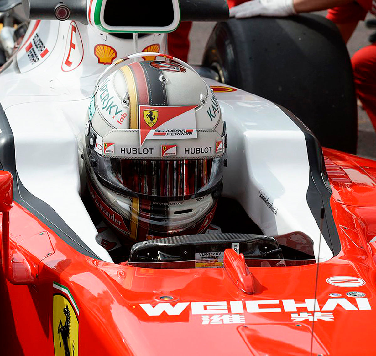 2016 Sebastian Vettel Monaco Grand Prix Ferrari F1 Helmet