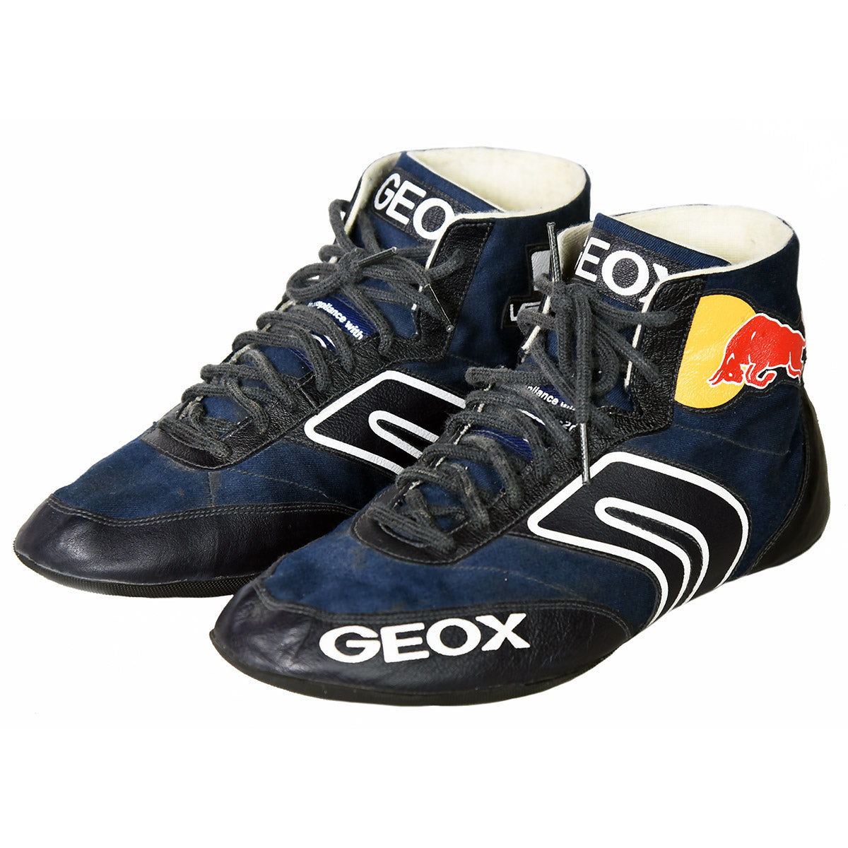 2014 Sebastian Vettel Race Used US GP Red Bull Racing F1 Boots