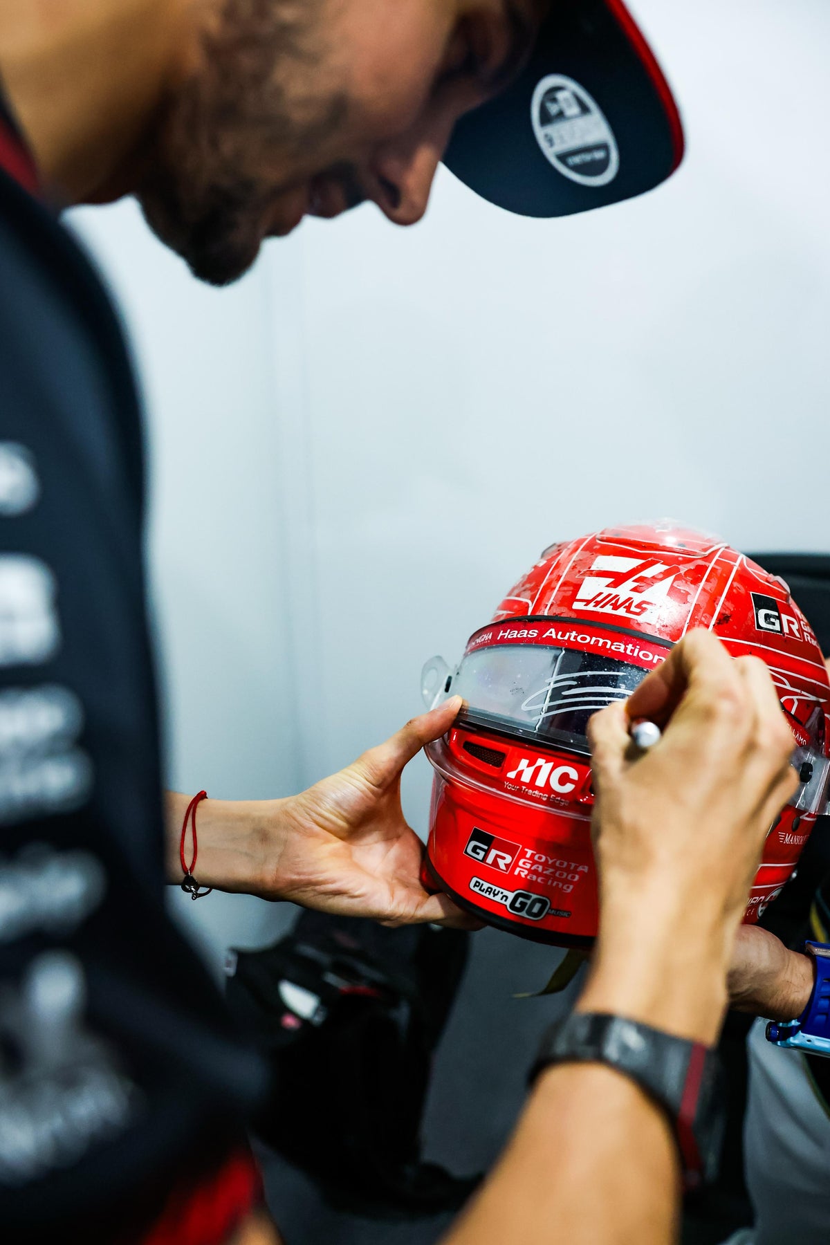 2025 Esteban Ocon Signed Malaysian GP Haas F1 Helmet