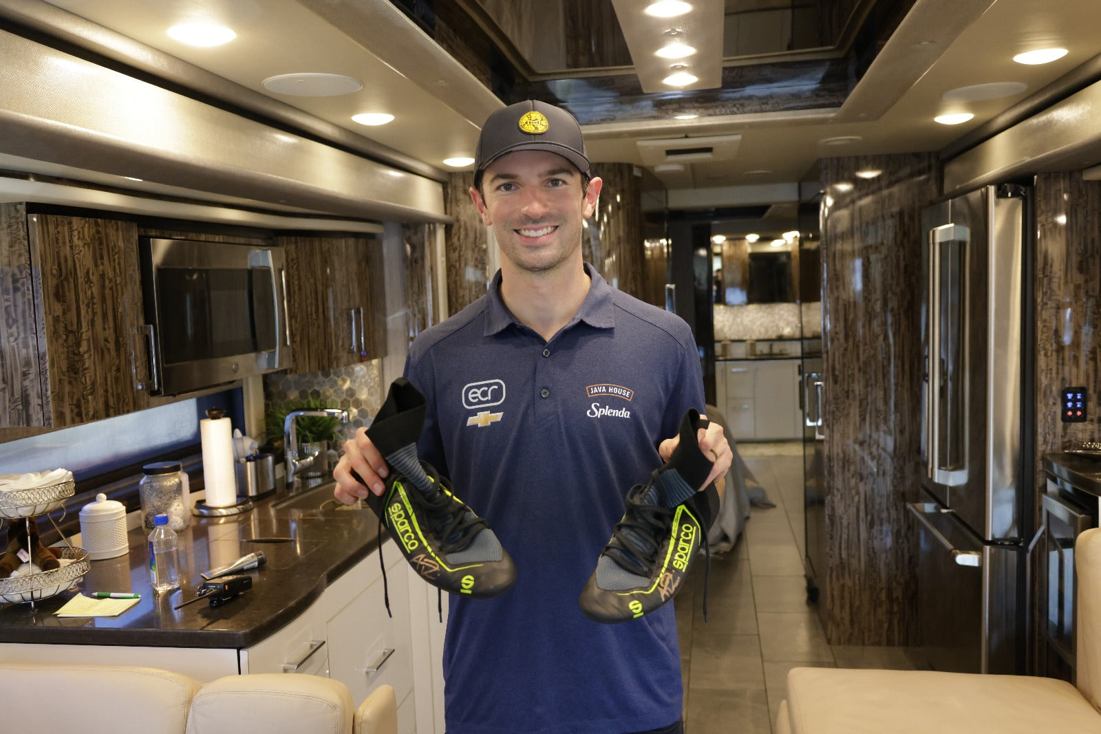 2025 Alexander Rossi Signed Race Used Ed Carpenter Racing IndyCar Boots