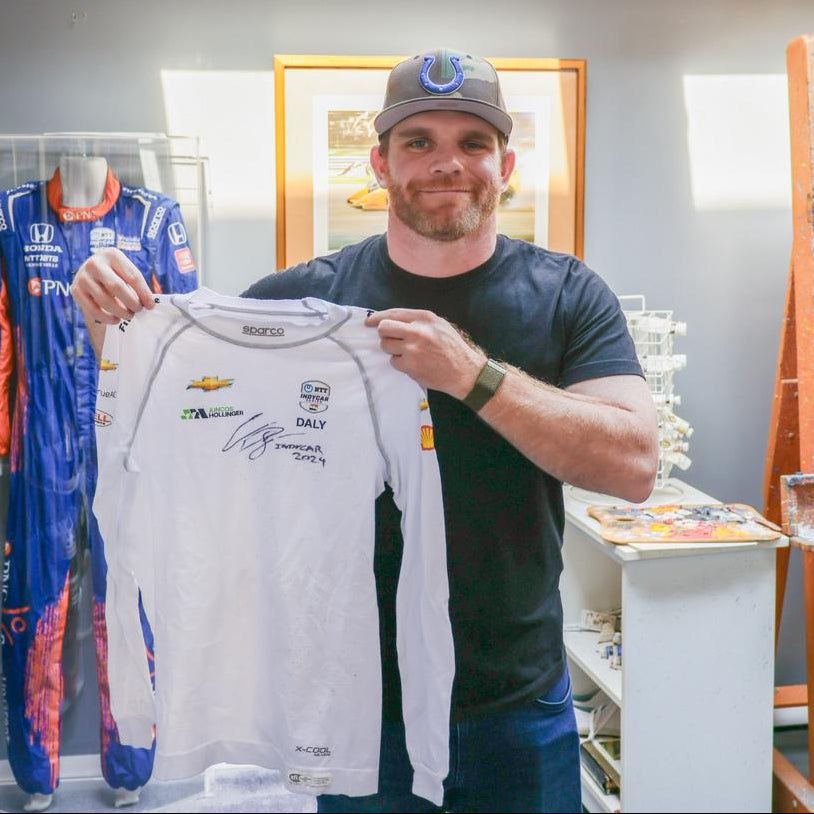 2024 Conor Daly Signed Race Used Juncos Hollinger Racing Indycar Nomex