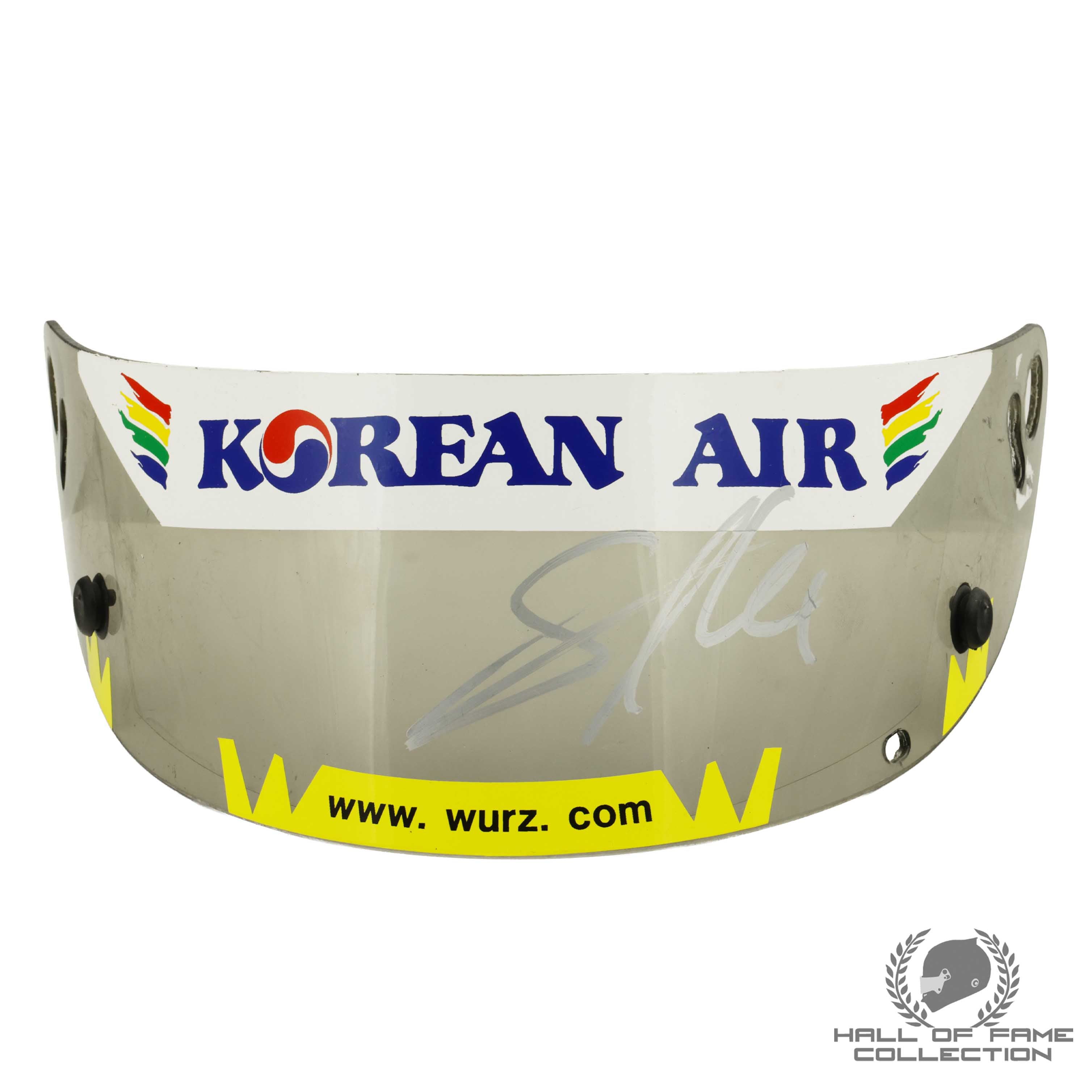 1998 Alex Wurz Signed Race Used Benetton F1 Visor