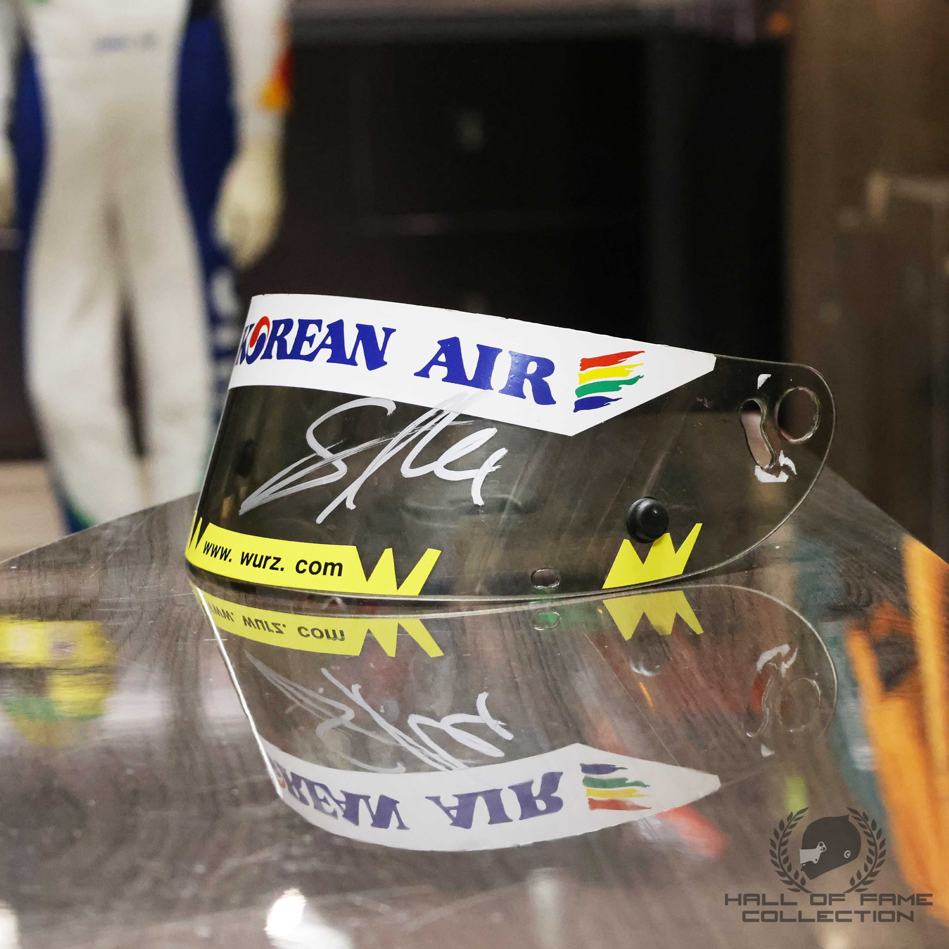 1998 Alex Wurz Signed Race Used Benetton F1 Visor