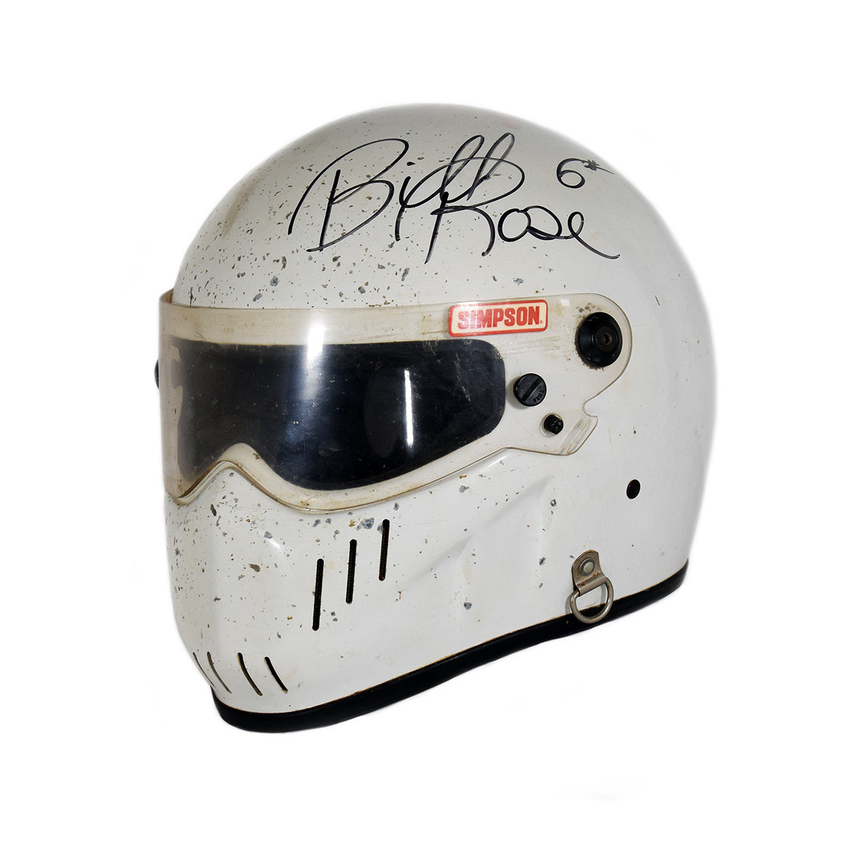 1991 Bill Rose Signed Race Used World of Outlaws Helmet
