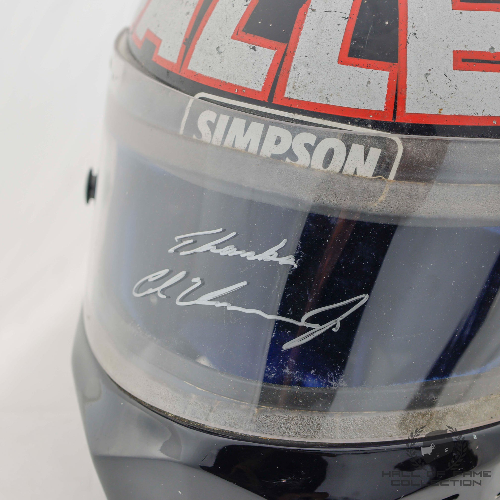 1984 Al Unser Jr. Signed Race Used Galles Racing Simpson Bandit IndyCar Helmet