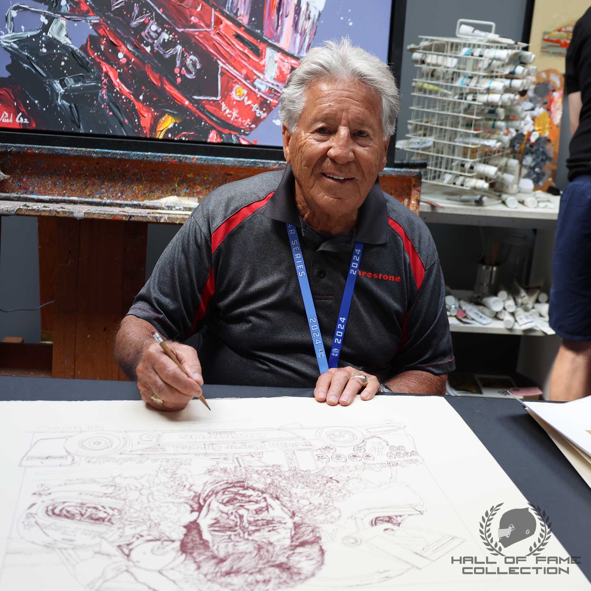 1978 Mario Andretti Signed Limited Edition /35 Ron Burton JPS Lotus World Champion F1 21" x 26" Print