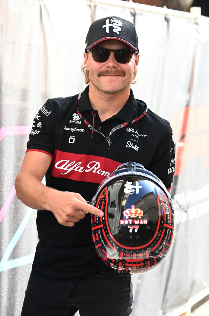 2023 Valtteri Bottas Signed 'Pac-Man' Monaco Used Alfa Romeo F1 Helmet