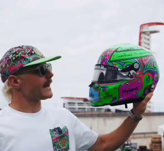 2024 Valtteri Bottas Signed US GP Race Used Kick Sauber F1 Helmet