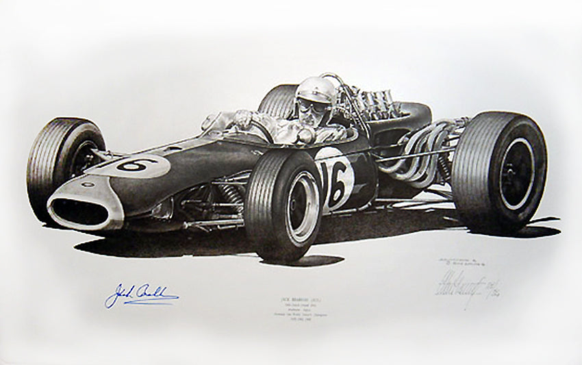1966 Sir Jack Brabham F1 Champion Signed Limited Edition Print