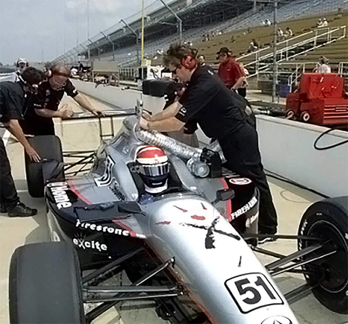 2001 Eddie Cheever Race Used Team Cheever IndyCar Helmet