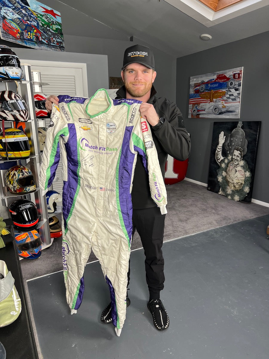 2021 Conor Daly Signed Race Used Carlin Racing Gateway Sparco IndyCar Suit