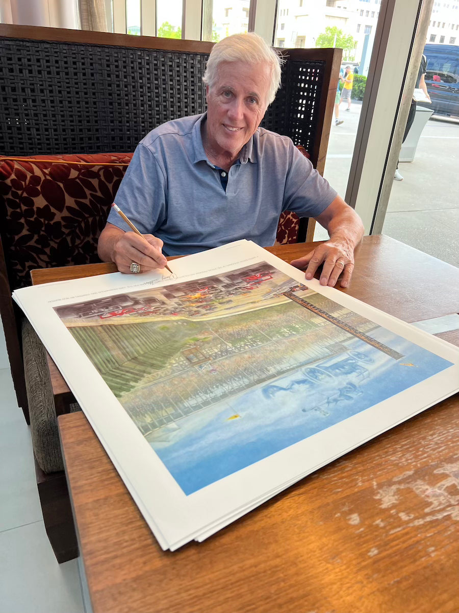 1985 Danny Sullivan Signed Indianapolis 500 Limited Edition #/139 Ron Burton 24 x 36 Print