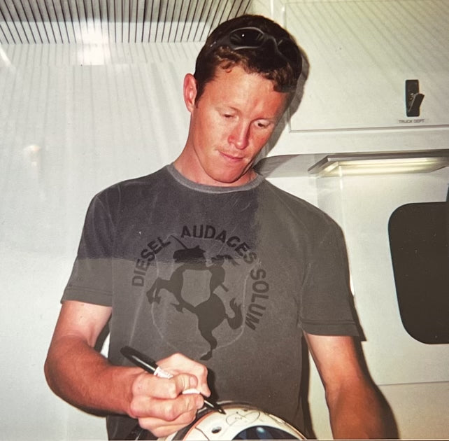 2002 Scott Dixon Signed PWR / Chip Ganassi Race Used CART Helmet