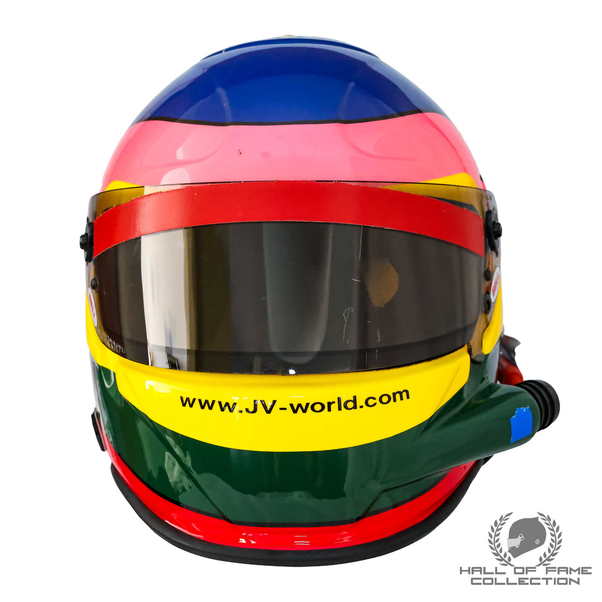 2012 Jacques Villeneuve Signed Used 30th Anniversary Ferrari F1 Suit & Helmet