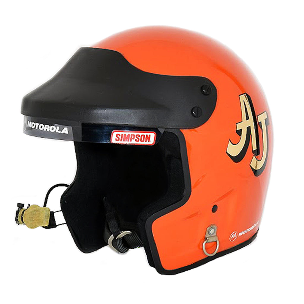 aj rare snowboarding helmet worth 1996 AJ Foyt Last Competitive Race Used Helmet Craftsman Truck