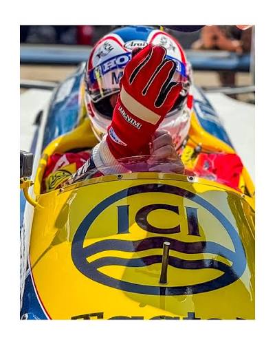 2025 '1986' Nigel Mansell Goodwood Stand 21 Signed Racing Gloves