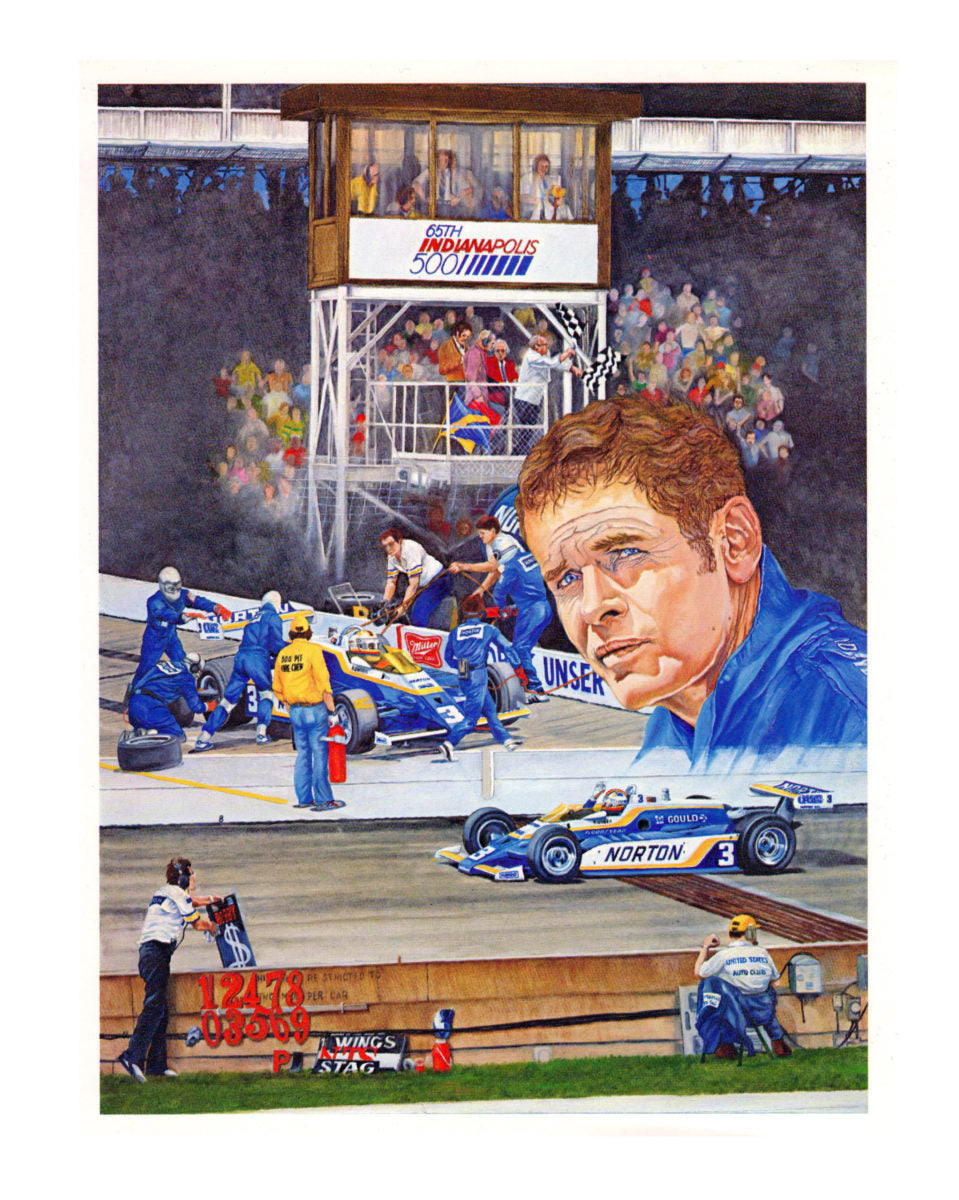 1981 Bobby Unser Indy 500 Ron Burton IndyCar Print