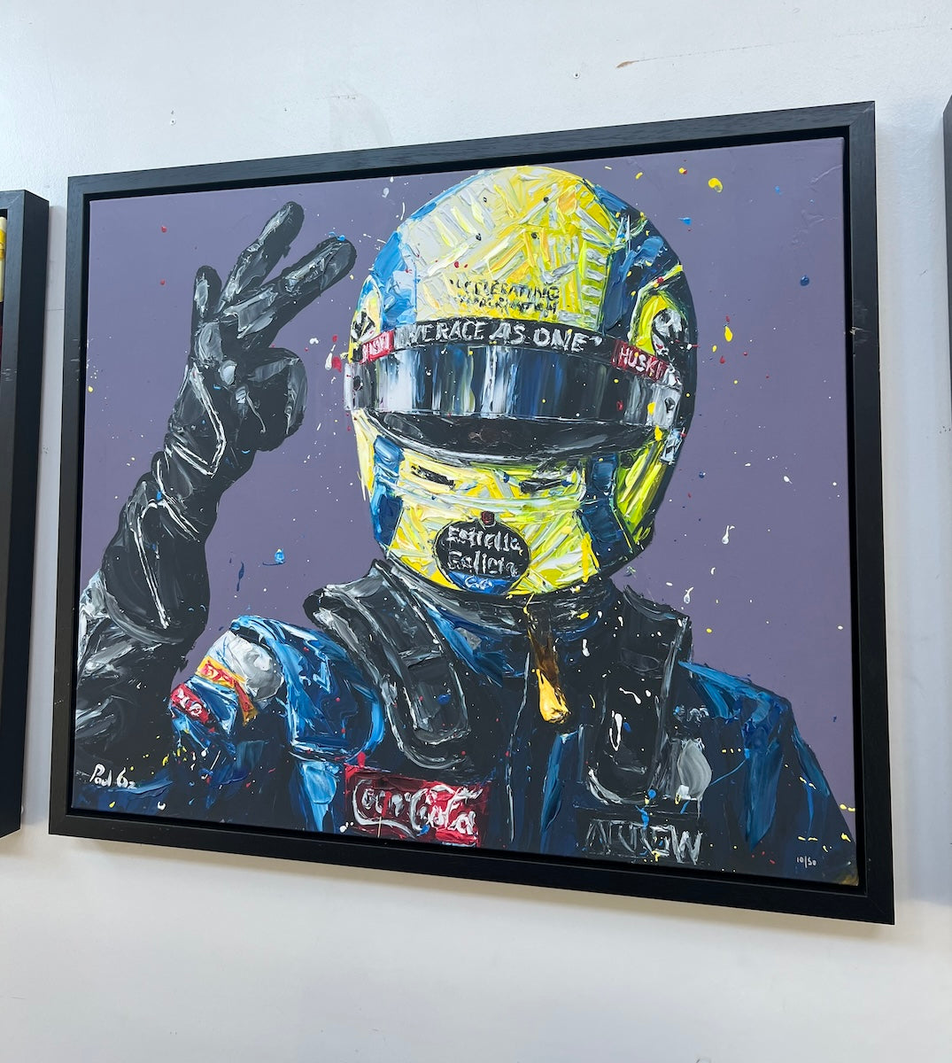 2021 Lando Norris First Podium By Paul Oz Limited Edition Hand Embellished F1 Canvas