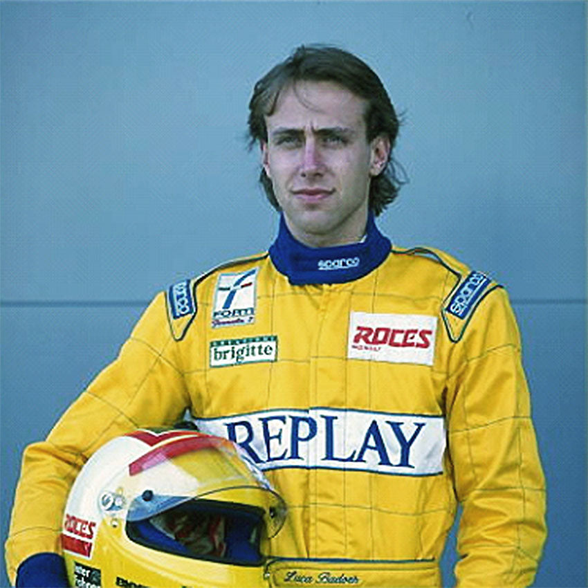 1996 Luca Badoer, race used Forti Corse Helmet