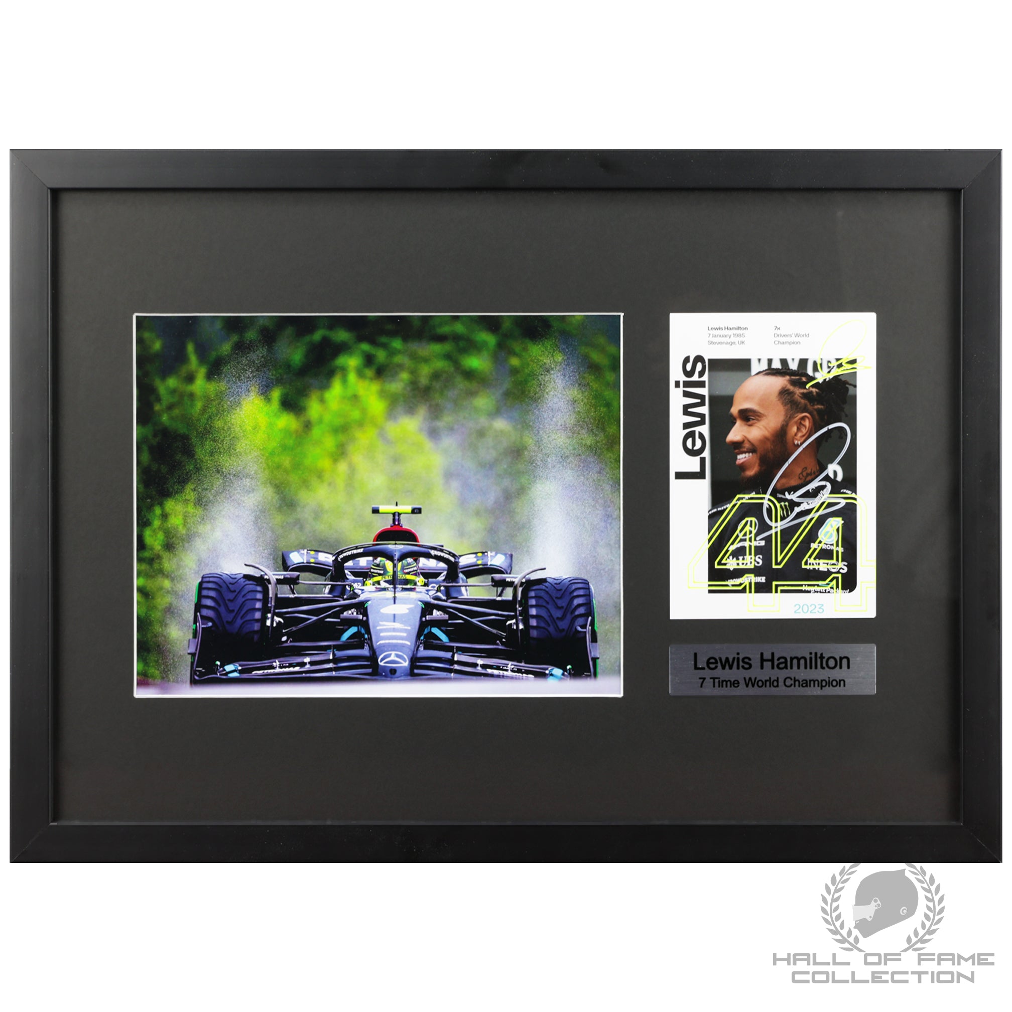 2023 Lewis Hamilton Signed Mercedes Limited Edition "Spa" Framed F1 Driver Card & Photo