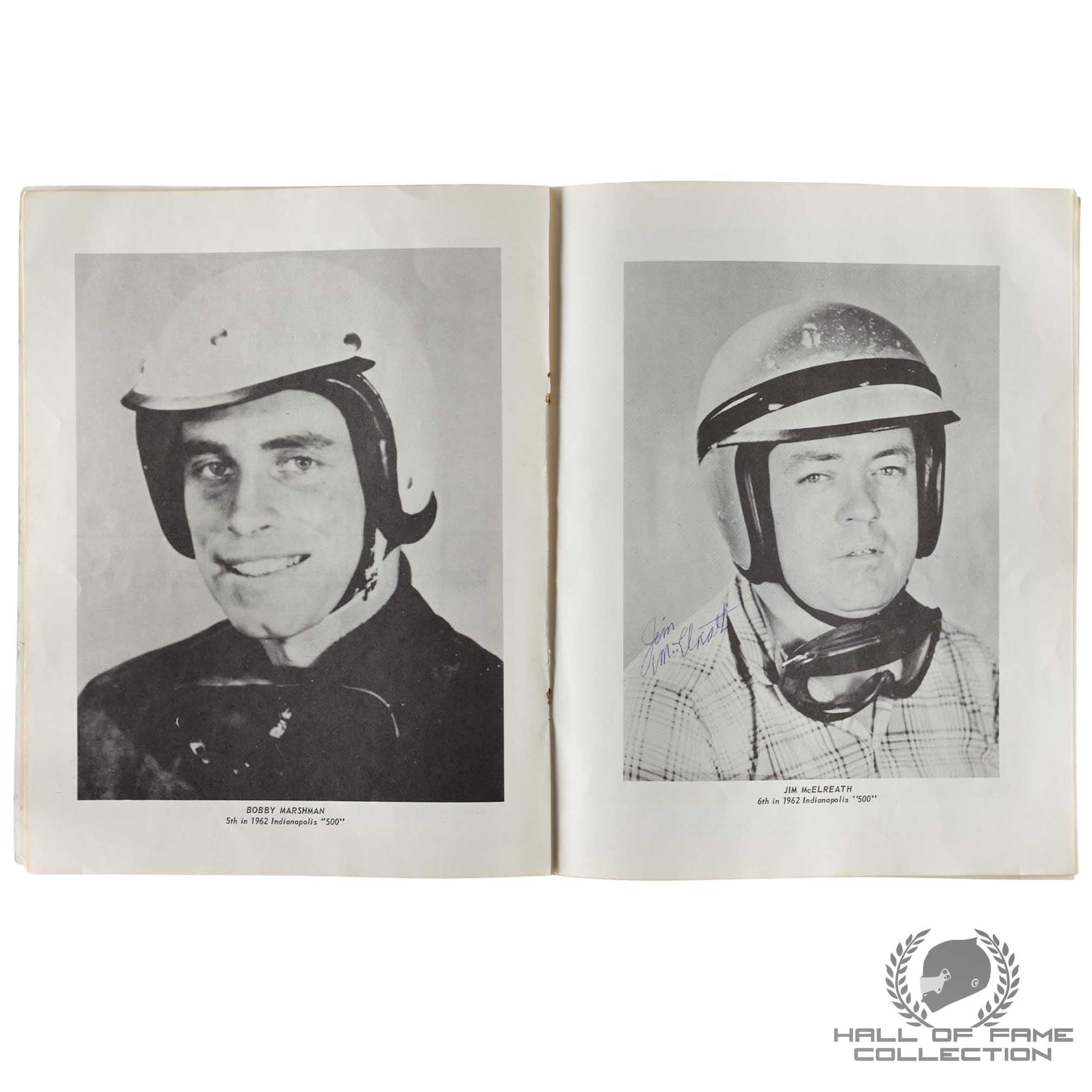 1962 USAC National Championship Trenton Program Signed By Foyt, Jones, Branson & More