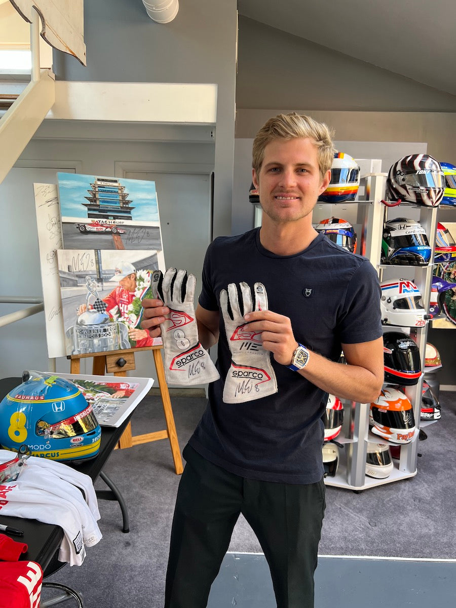 2021 Marcus Ericsson Signed Detroit "First Win" & Indy 500 Chip Ganassi Racing IndyCar Gloves