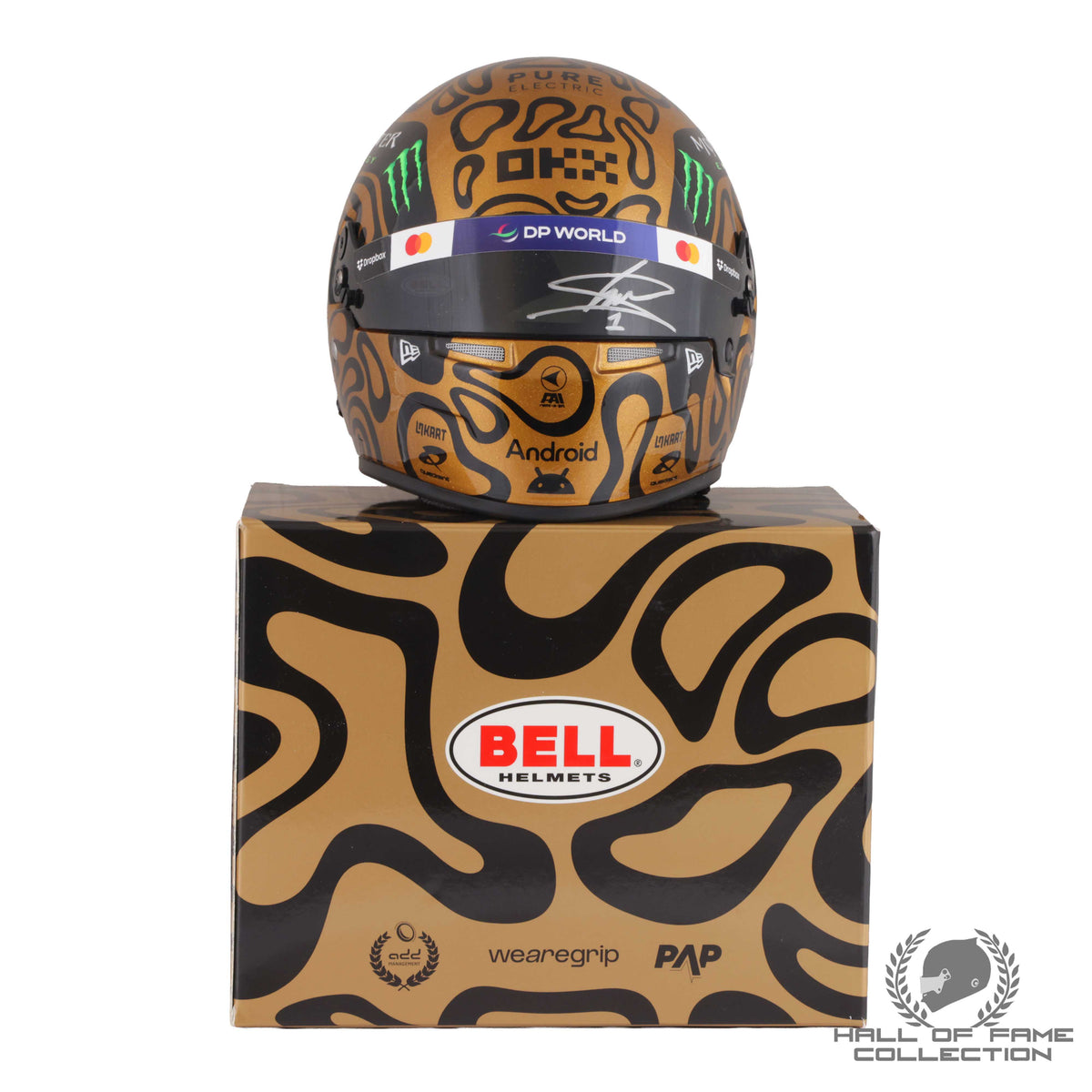 2025 Lando Norris Signed McLaren World Champion Bell 1:2 Helmet
