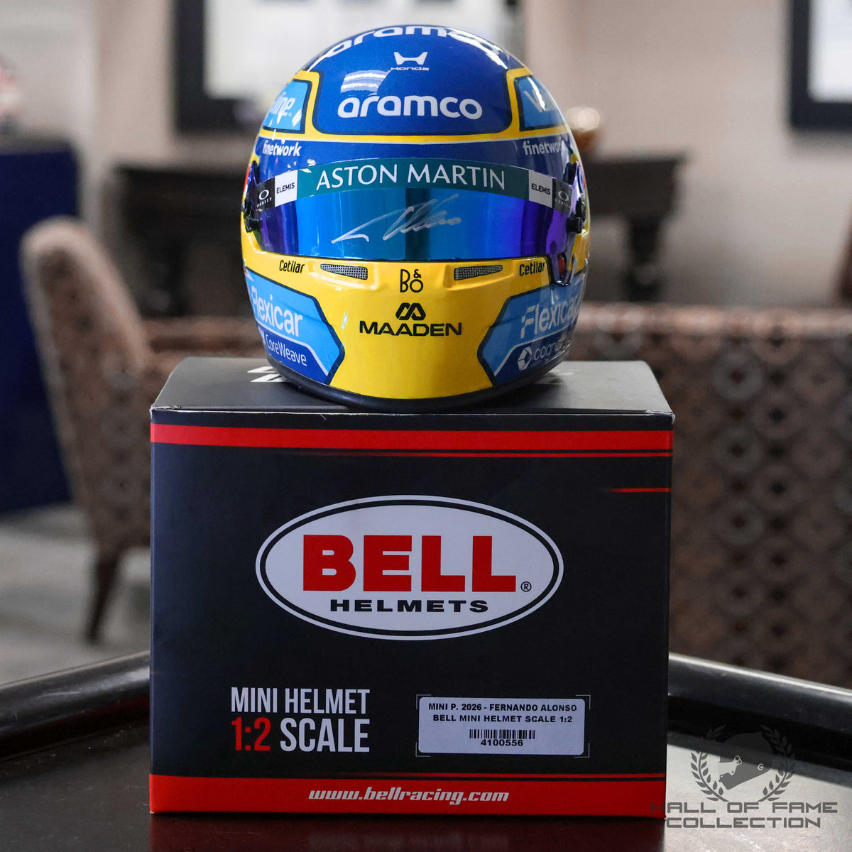 2026 Fernando Alonso Signed 1:2 Scale F1 Helmet
