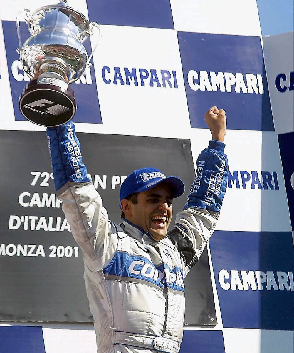 2001 Juan Pablo Montoya Signed 'First Win' Italian GP F1 Nicolas Watts Original Artwork