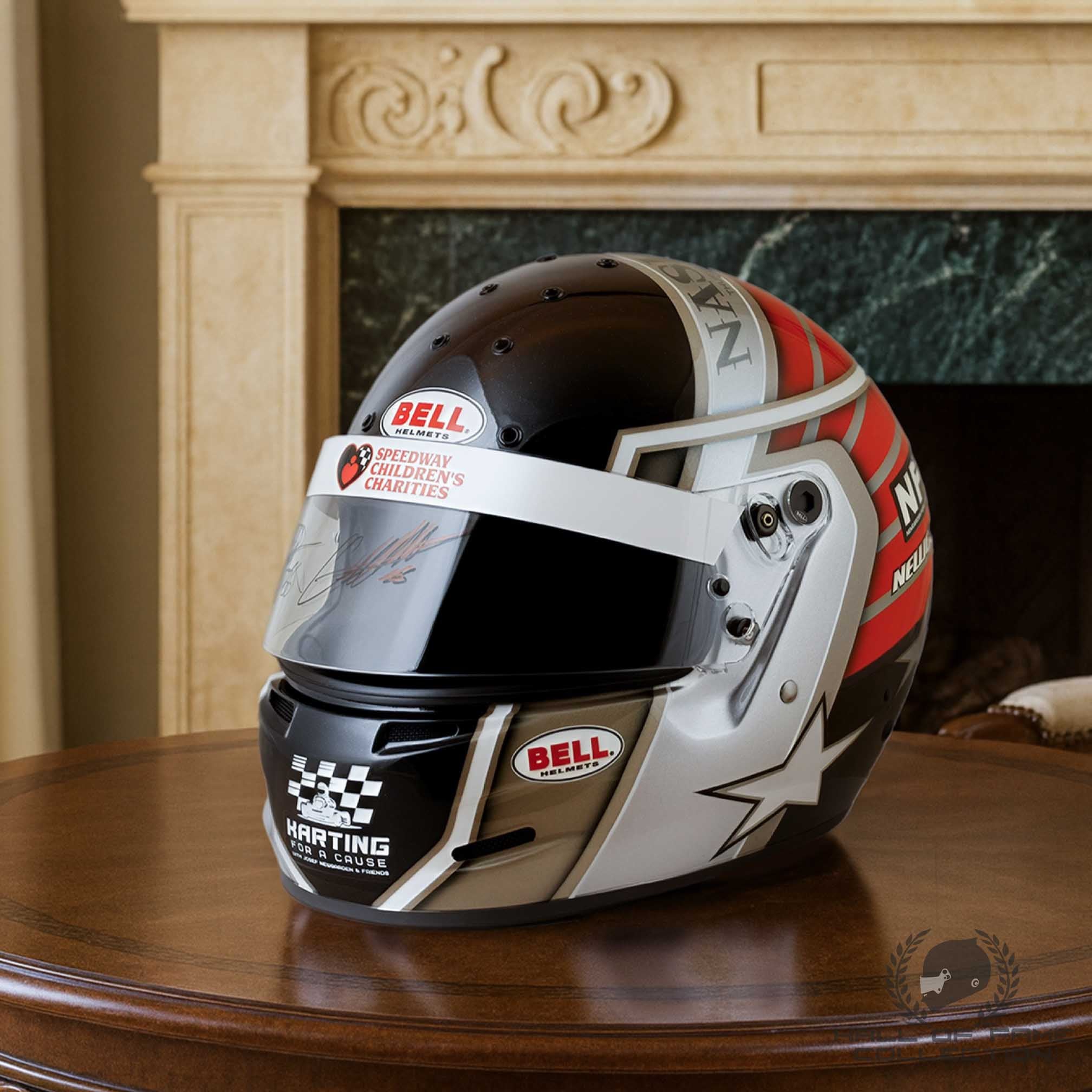 2025 Josef Newgarden Signed Custom Nashville IndyCar Karting Helmet with Gloves