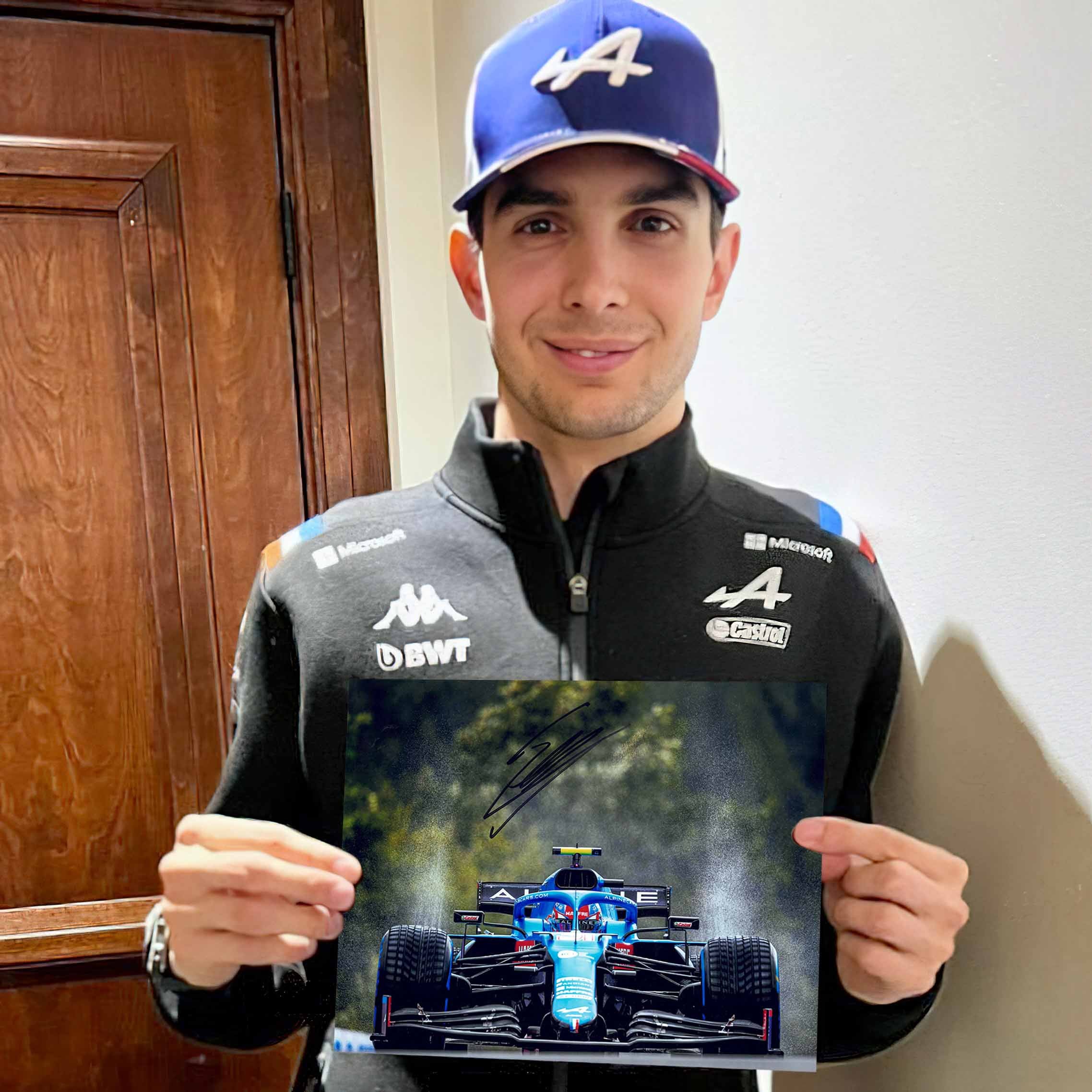 2021 F1 8x10 Collector Set: Photo #2 Esteban Ocon Alpine Renault Signed 1 of 25