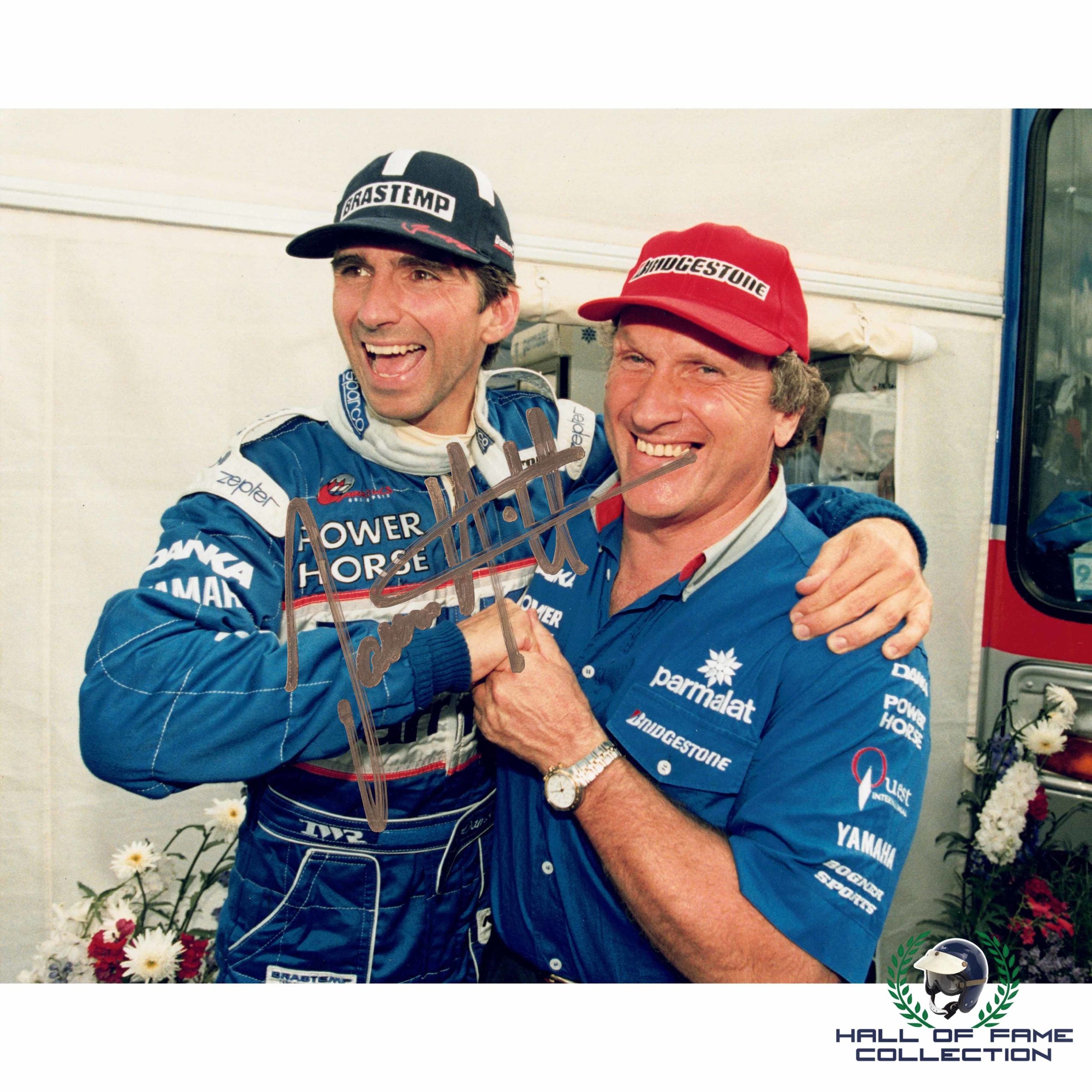 1997 Damon Hill Signed Hungarian GP Danka Arrows Yamaha 8 x10 F1 Photograph