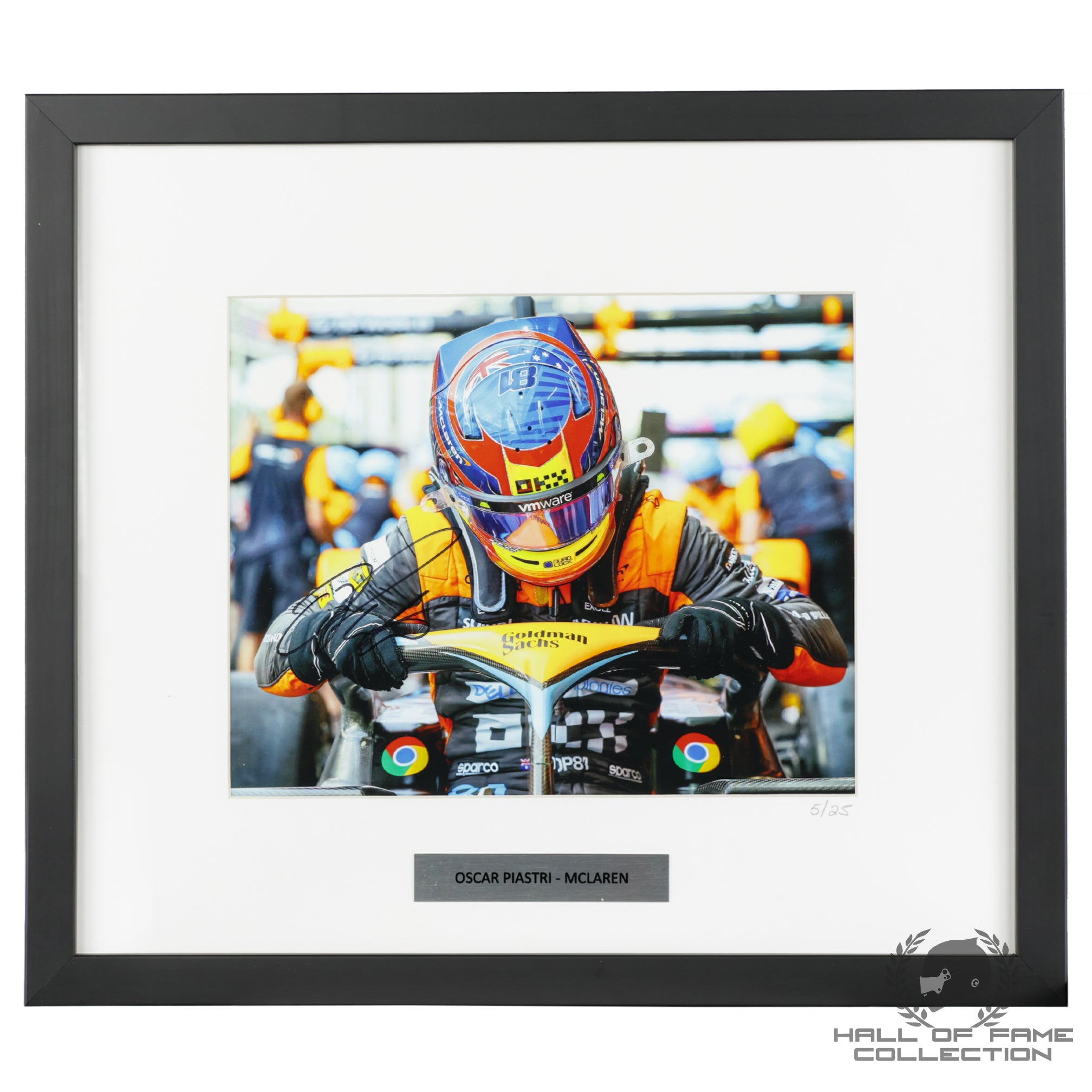 2023 Oscar Piastri Signed McLaren Limited Edition /25 Framed F1 Photo