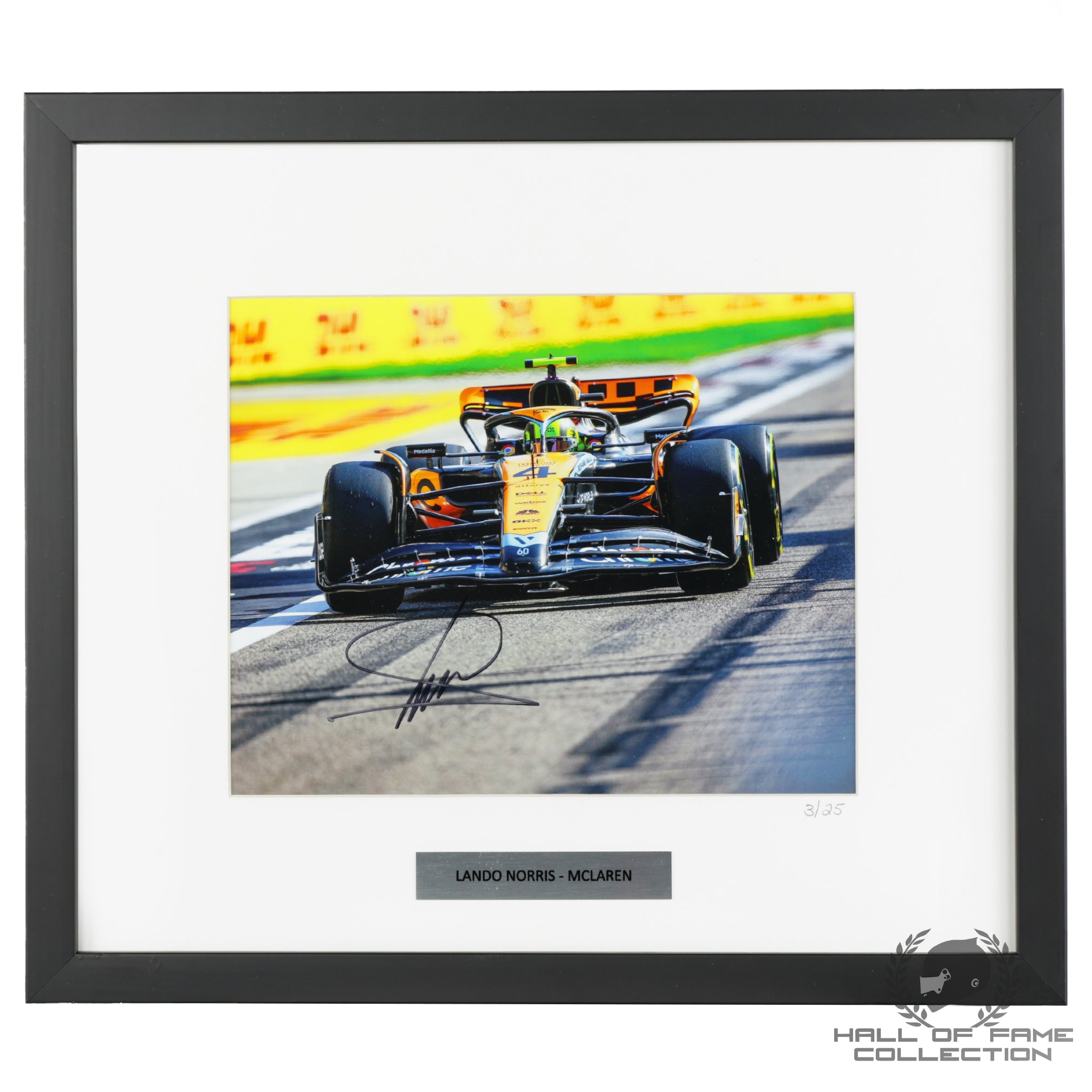 2023 Lando Norris Signed McLaren Limited Edition /25 Framed F1 Photo