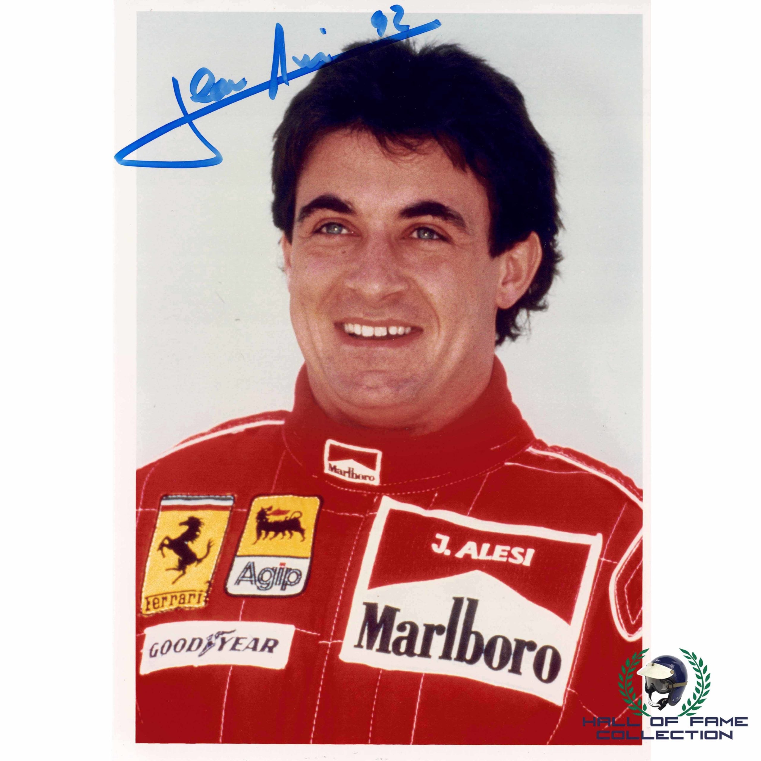 1992 Jean Alesi Signed Scuderia Ferrari 8 x 6 F1 Photograph