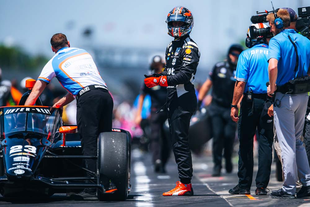 2024 Ryan Hunter-Reay Signed Indy 500 Weekend Used Dreyer & Reinbold Racing IndyCar Boots