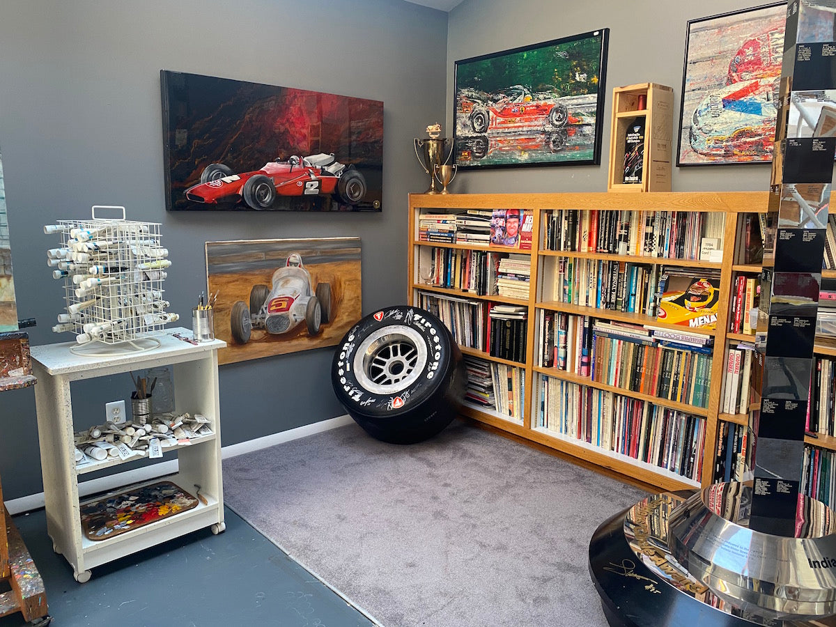 1968 Al Unser Hoosier 100 36 x 24 Original Ron Burton Artwork