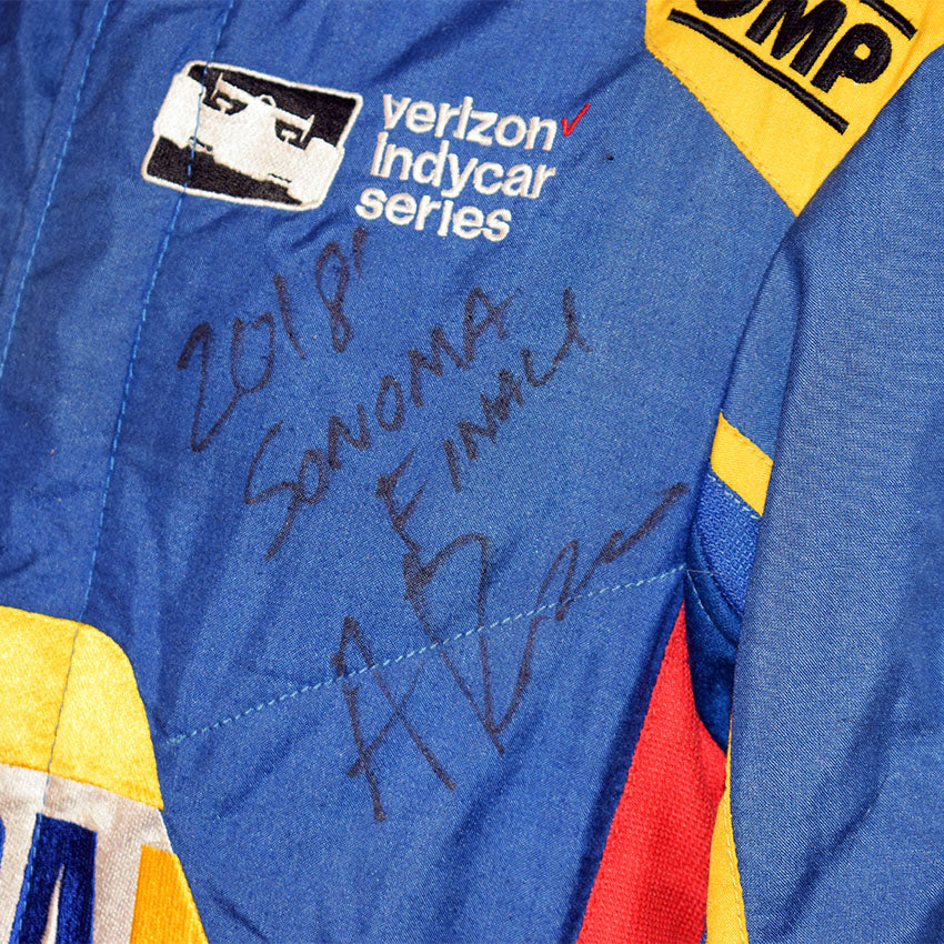 2018 Alexander Rossi Signed Race Used Sonoma GP IndyCar Suit